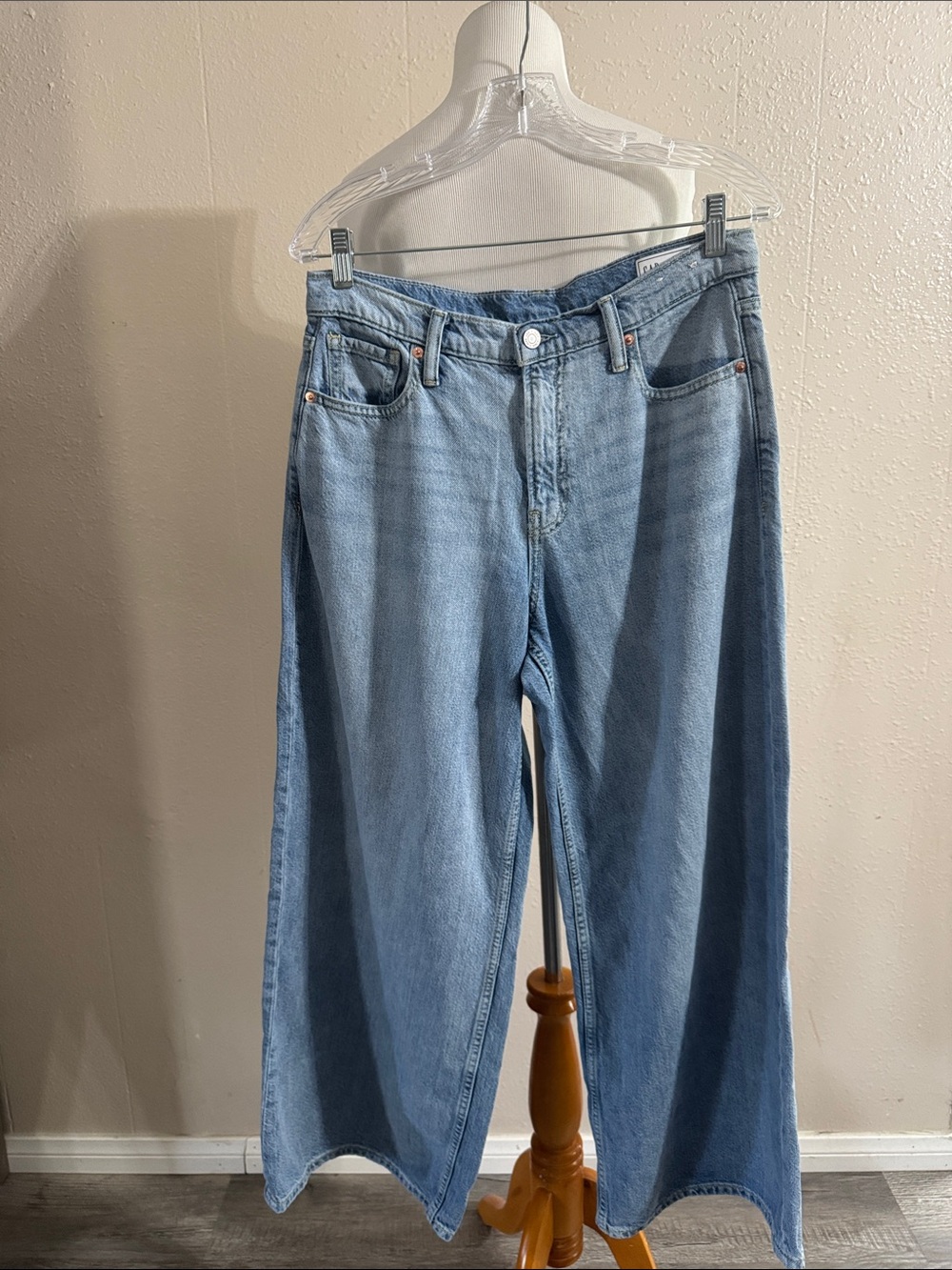 GAP Baggy Mid Rise Que Wide-Leg Denim Pants